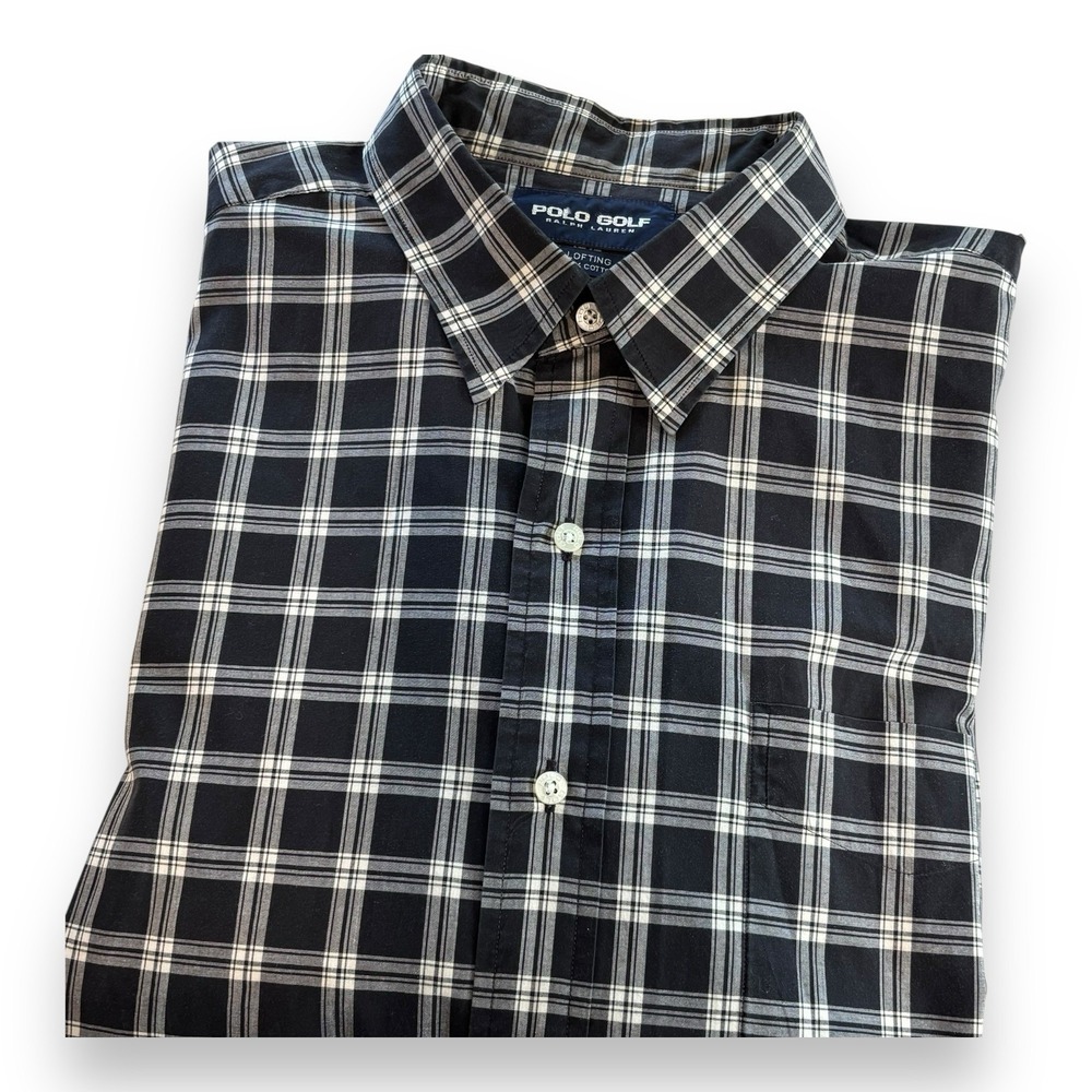 Vintage Polo Golf Ralph‎ Lauren "Lofting" Shirt Size XL Button Down Cotton Plaid